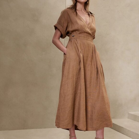 NWT Banana Republic Sedona Linen Dress - Picture 4 of 6